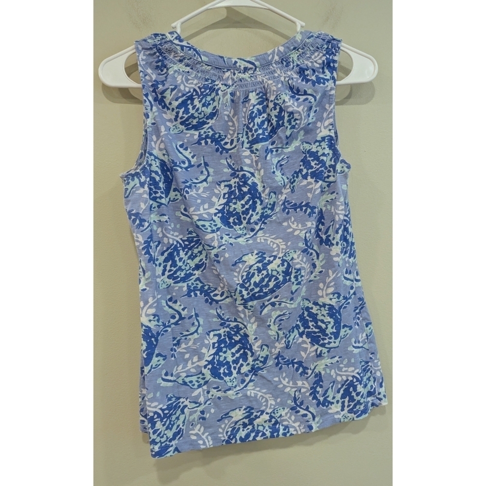 Lilly Pulitzer Essie Cotton Tank Top In Turtley Awesome Size Small - Picture 2 of 5
